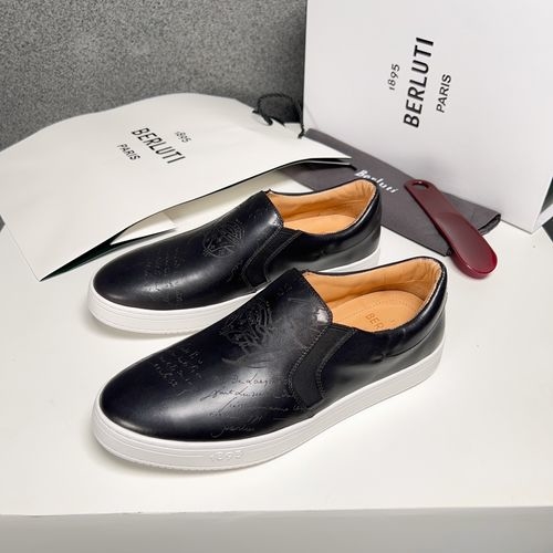 Berluti Black Leather Sneakers With Soft Sole