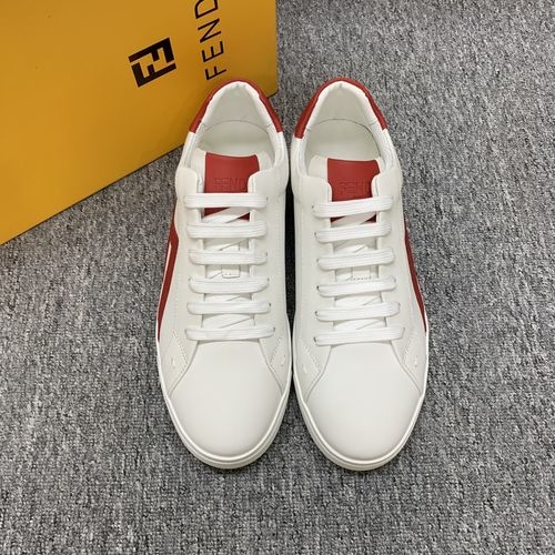 Fendi Color-block Silk Leather Shoes