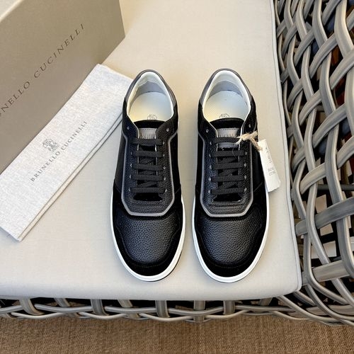 Brunello Cucinelli BC Calfskin Suede Lace-up Casual Shoes