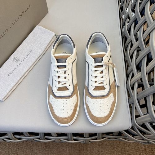 Brunello Cucinelli BC Calfskin Suede Lace-up Casual Shoes