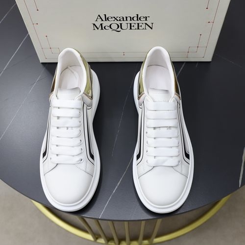 McQueen White Sneakers With Sheepskin Lining