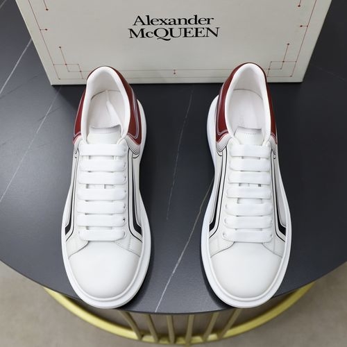 McQueen White Sneakers With Sheepskin Lining