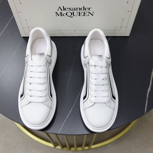 McQueen White Sneakers With Sheepskin Lining