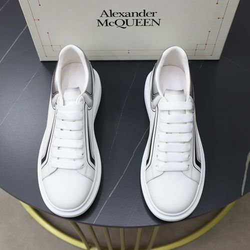 McQueen White Sneakers With Sheepskin Lining