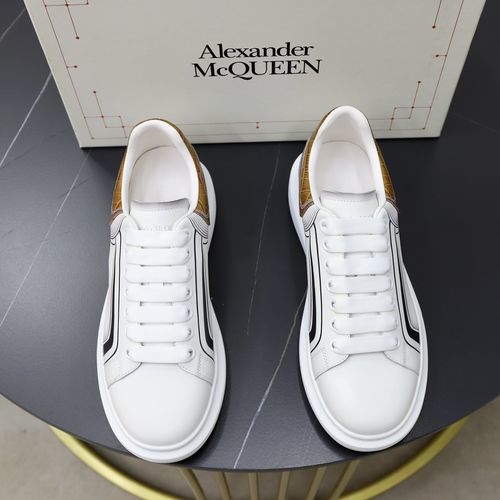 McQueen White Sneakers With Sheepskin Lining