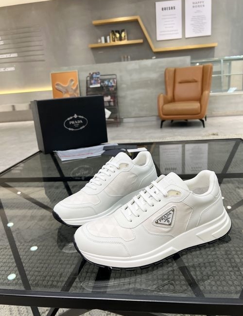 Prada Leather Mesh Breathable Sneakers