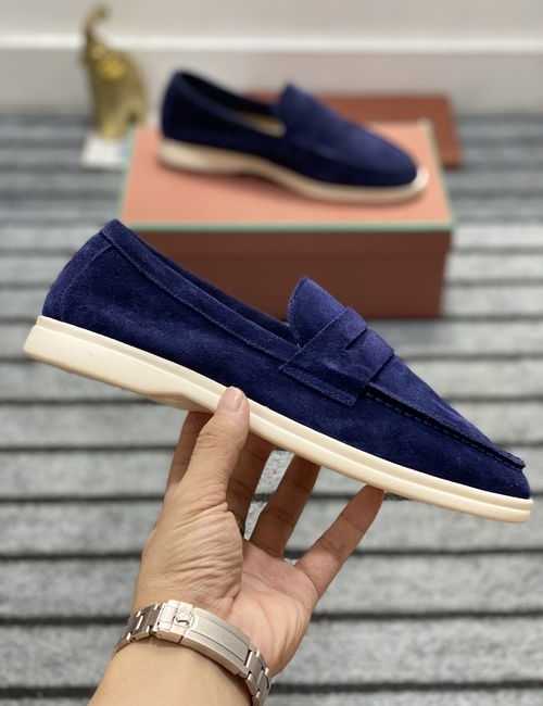 Loro Piana LP Moccasin Water Resistant Suede Shoes