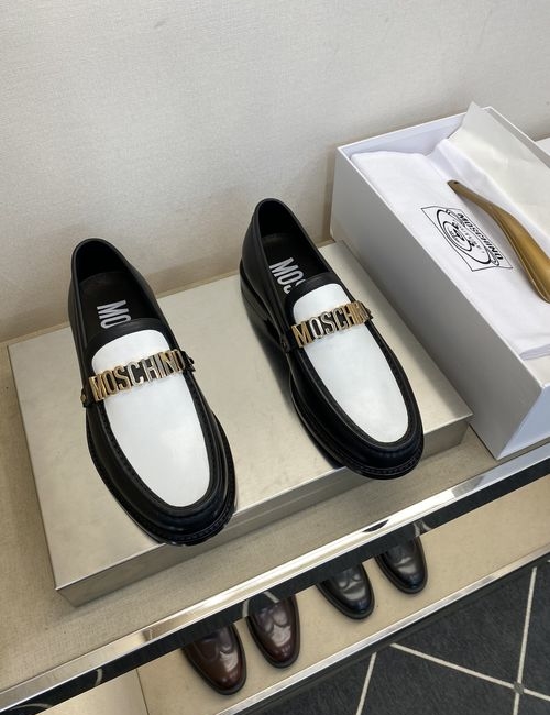 Moschino Cowhide Derby Shoes With Premium Leather Sole