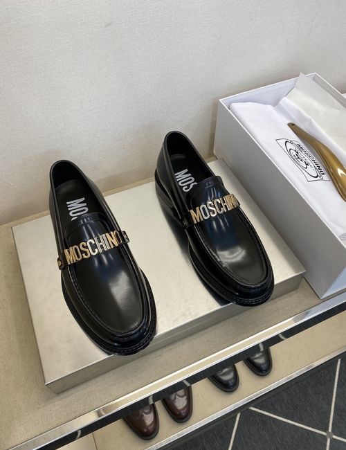 Moschino Cowhide Derby Shoes With Premium Leather Sole