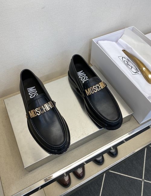 Moschino Cowhide Derby Shoes With Premium Leather Sole