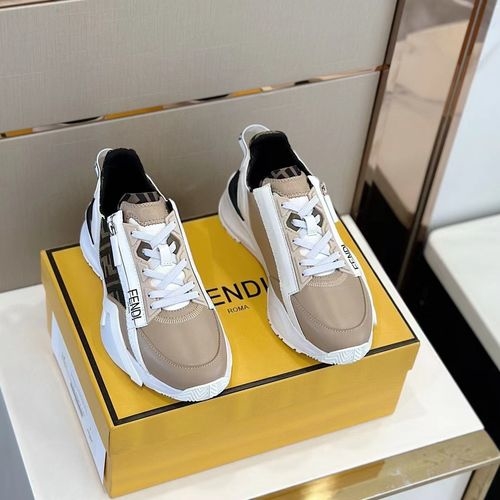 Fendi Low-top Sneakers Suede EVA Sole F Pattern