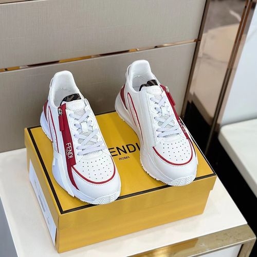 Fendi Low-top Sneakers Suede EVA Sole F Pattern