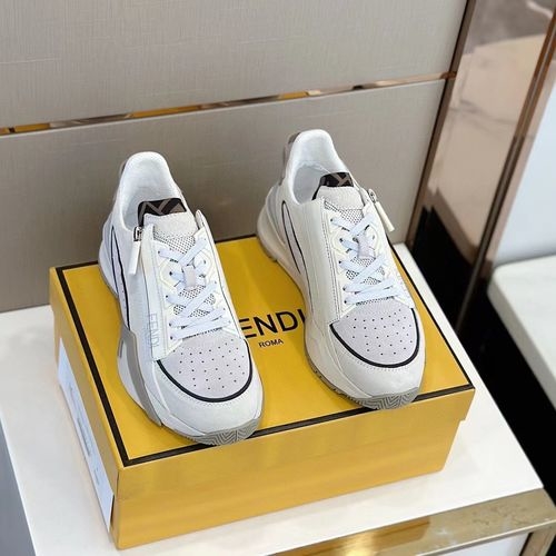 Fendi Low-top Sneakers Suede EVA Sole F Pattern