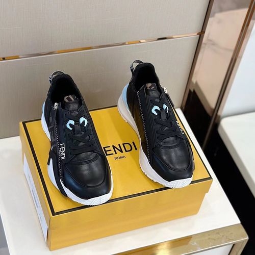 Fendi Low-top Sneakers Suede EVA Sole F Pattern