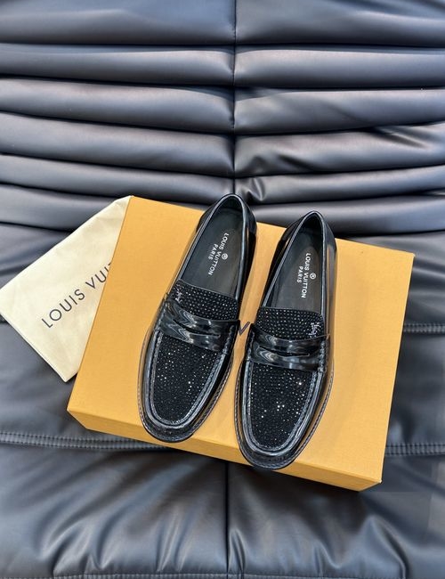 Louis Vuitton LV Formal Casual Leather Shoes Leather Sole