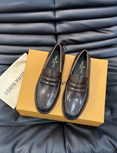 Louis Vuitton LV Formal Casual Leather Shoes Leather Sole