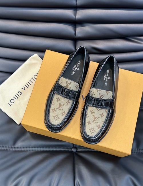Louis Vuitton LV Formal Casual Leather Shoes Leather Sole