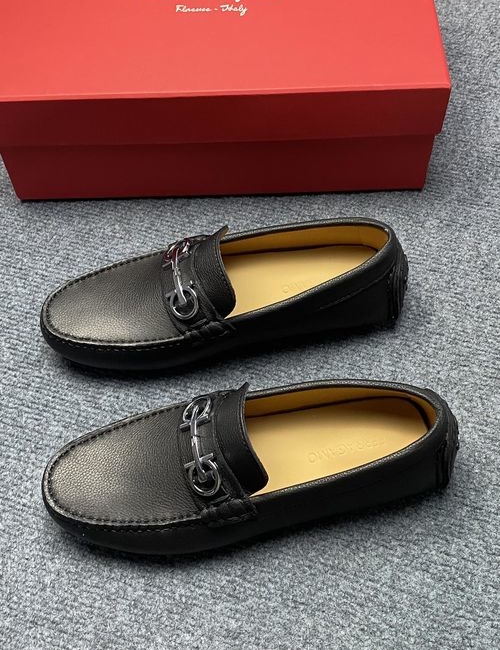 Ferragamo Cancini Buckle Driving Slip-on Loafers