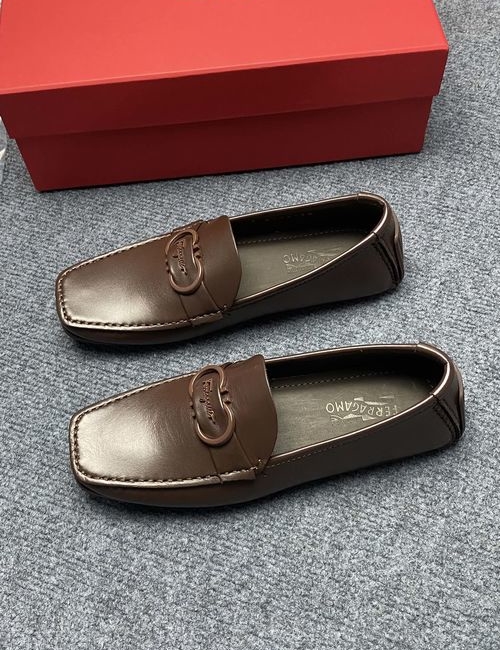 Ferragamo Cancini Buckle Driving Slip-on Loafers