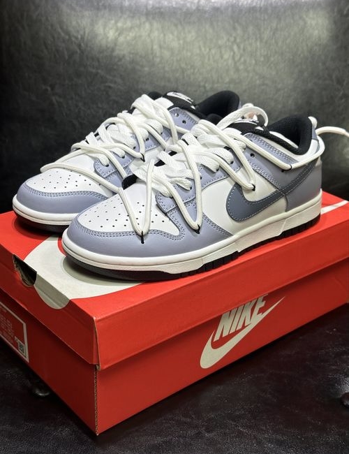 Nike Dunk Low Grey And Blue Sneakers