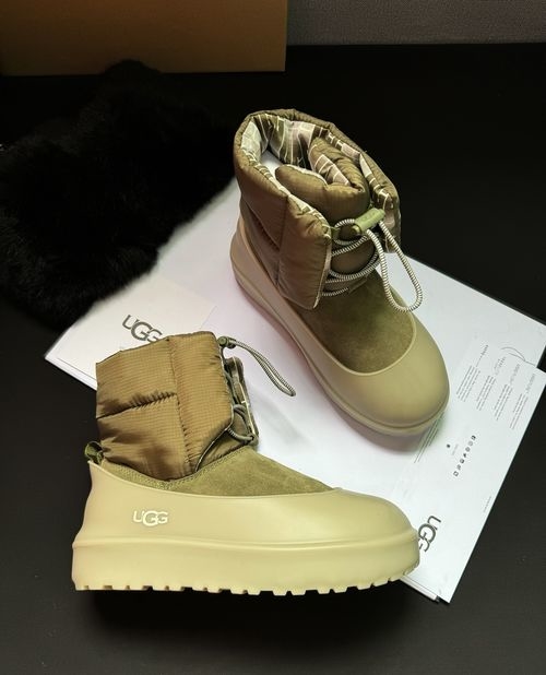 UGG Suede Fur Lined Waterproof Snow Boots