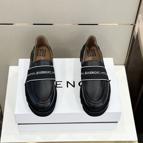 Givenchy Patent Leather Loafers With Webbing Trim