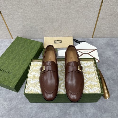 Gucci Horsebit Webbing Leather Loafers