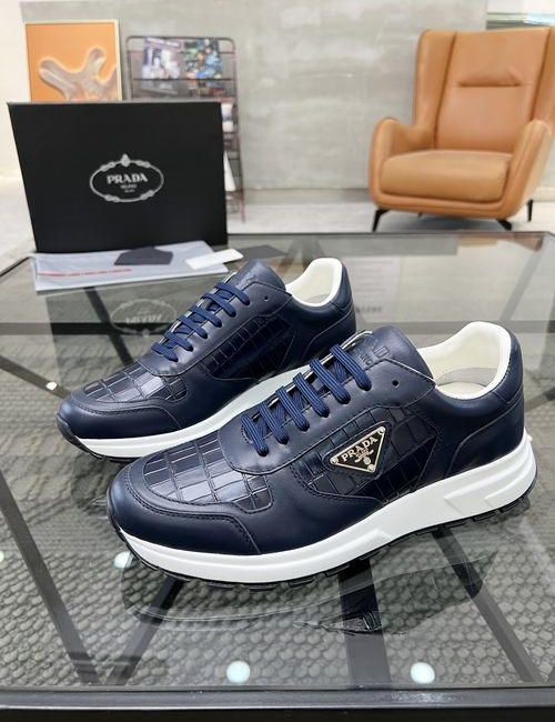 Prada Genuine Leather Sports Sneakers