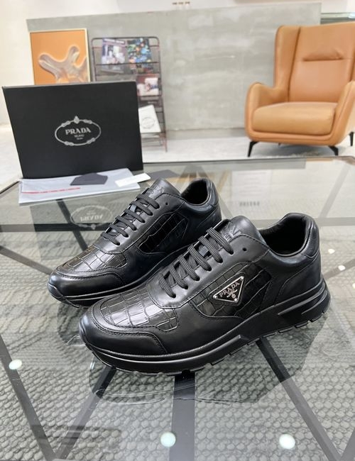 Prada Genuine Leather Sports Sneakers