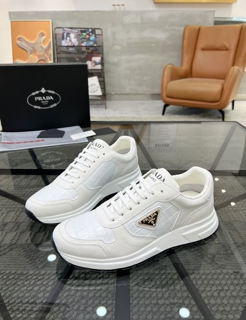 Prada Genuine Leather Sports Sneakers