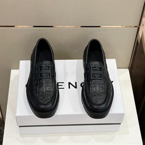 Givenchy Squared Square Toe Loafer Leather Shoes
