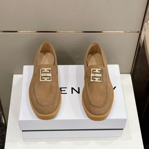 Givenchy Squared Square Toe Loafer Leather Shoes