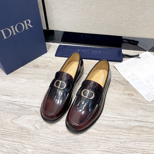 Christian Dior CD Granville Loafers With Leather Sole