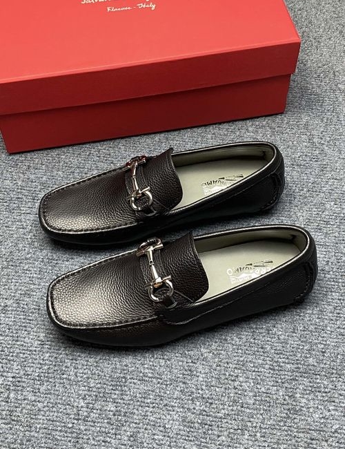 Ferragamo Cancini Buckle Driving Slip-on Loafers