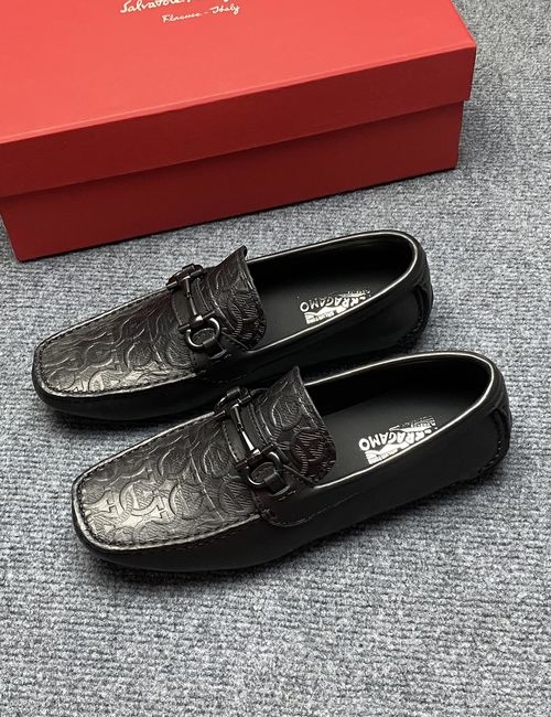 Ferragamo Cancini Buckle Driving Slip-on Loafers