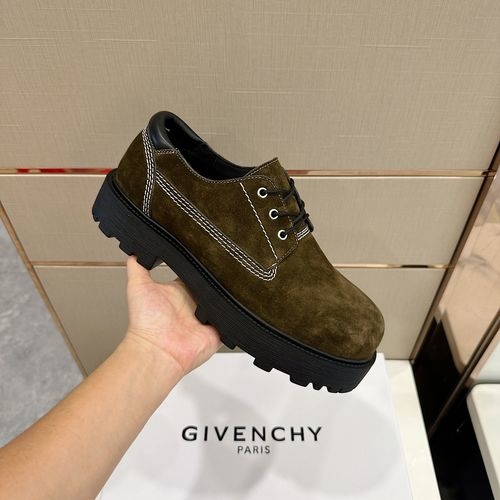 Givenchy Show Series Distressed Suede Derby Shoes