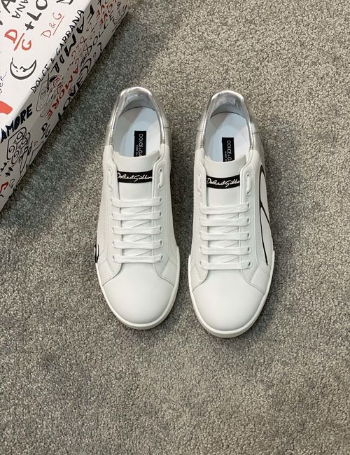 Dolce & Gabbana DG 5D Print Casual Leather Sneakers