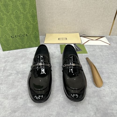 Gucci Horsebit Webbing Leather Loafers