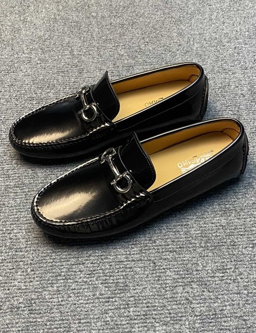 Ferragamo Cancini Buckle Driving Slip-on Loafers