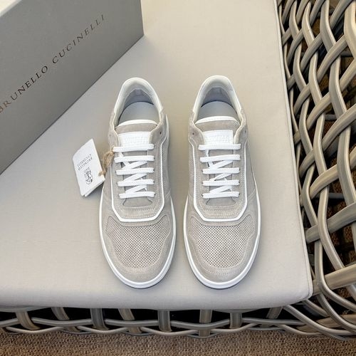 Brunello Cucinelli BC Calfskin Lace-up Casual Shoes