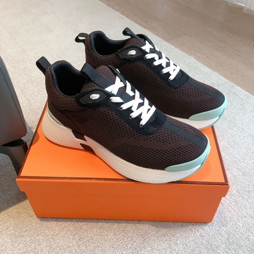 Hermes Giga Sneakers Leather Sole Comfortable Shoes
