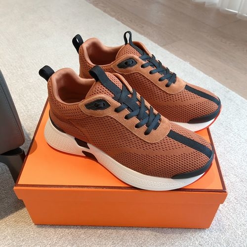 Hermes Giga Sneakers Leather Sole Comfortable Shoes