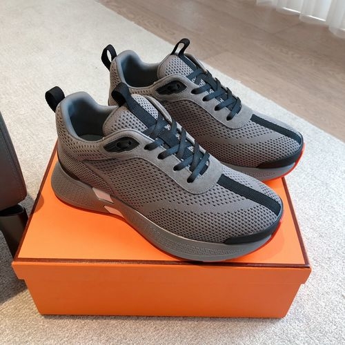 Hermes Giga Sneakers Leather Sole Comfortable Shoes
