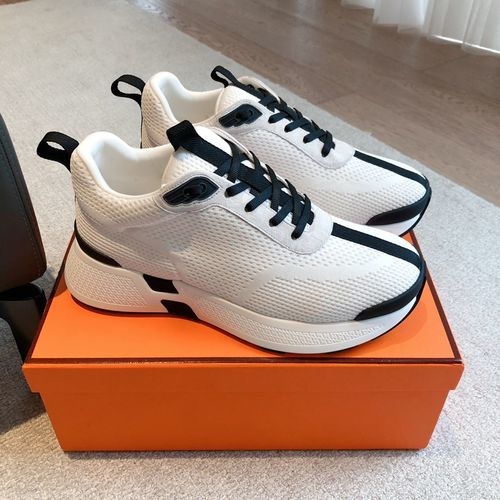 Hermes Giga Sneakers Leather Sole Comfortable Shoes