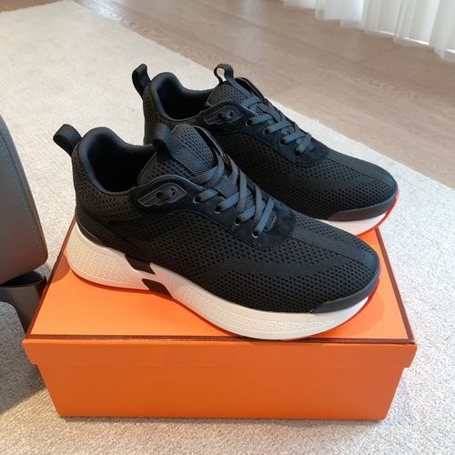 Hermes Giga Sneakers Leather Sole Comfortable Shoes