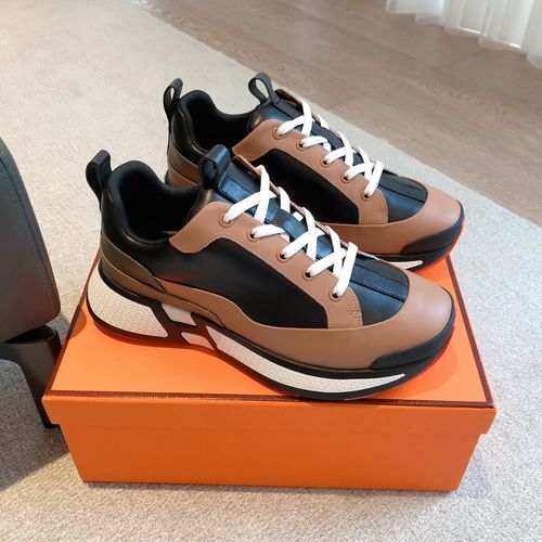 Hermes Giga Sneakers Leather Sole Comfortable Footwear