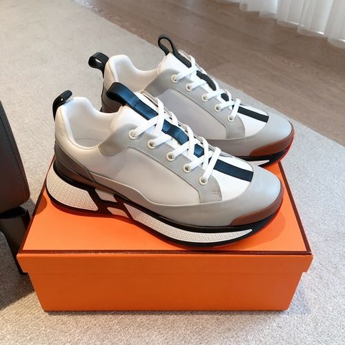 Hermes Giga Sneakers Leather Sole Comfortable Footwear