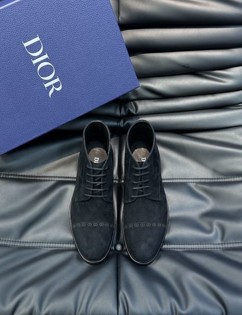Christian Dior CD High-top Boots Handcrafted Full-grain Leather