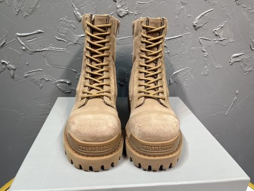 Balenciaga Vintage Work Boots With Embossed Logo