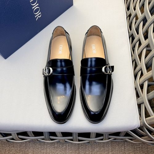 Christian Dior CD Calfskin Derby Shoes With Brand Embossing